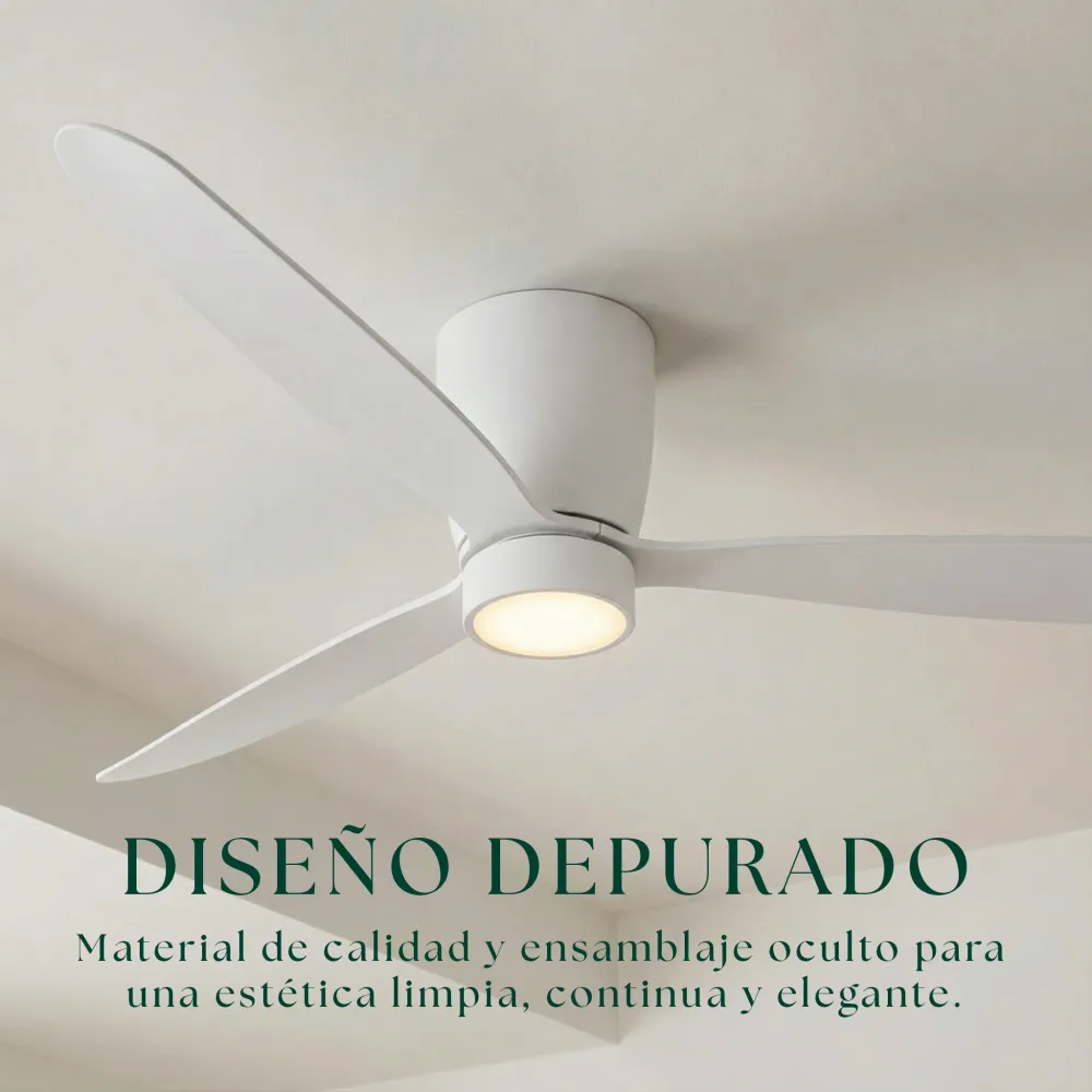 Sirocco Ventilateur de Plafond 132 cm – 3 Pales en ABS