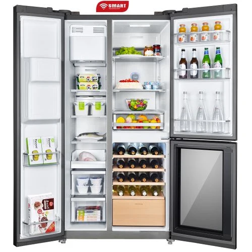 Réfrigérateur SMART TECHNOLOGY 3 Battants INVERTER-STR-582IS - 548 L -Gris - Garantie 12 Mois