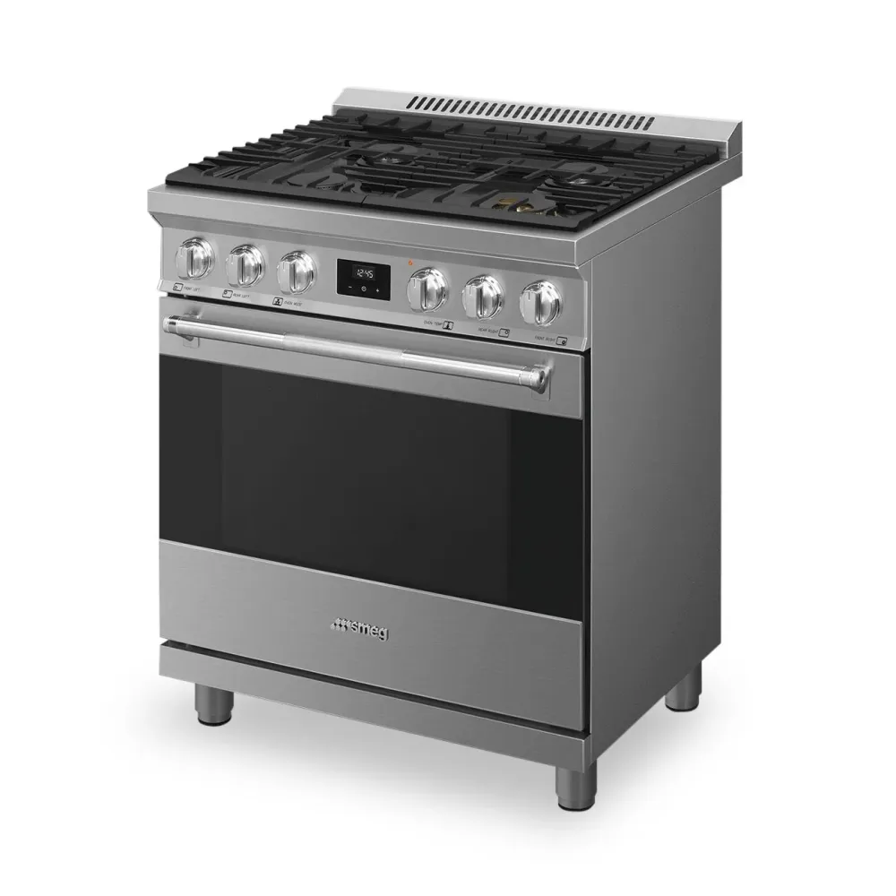 Smeg 4.6 Cu. Ft. Professional Gas Range - SPR30UGGX|Cuisinière professionnelle à gaz Smeg de 4,6 pi3 - SPR30UGGX Smeg Cana...