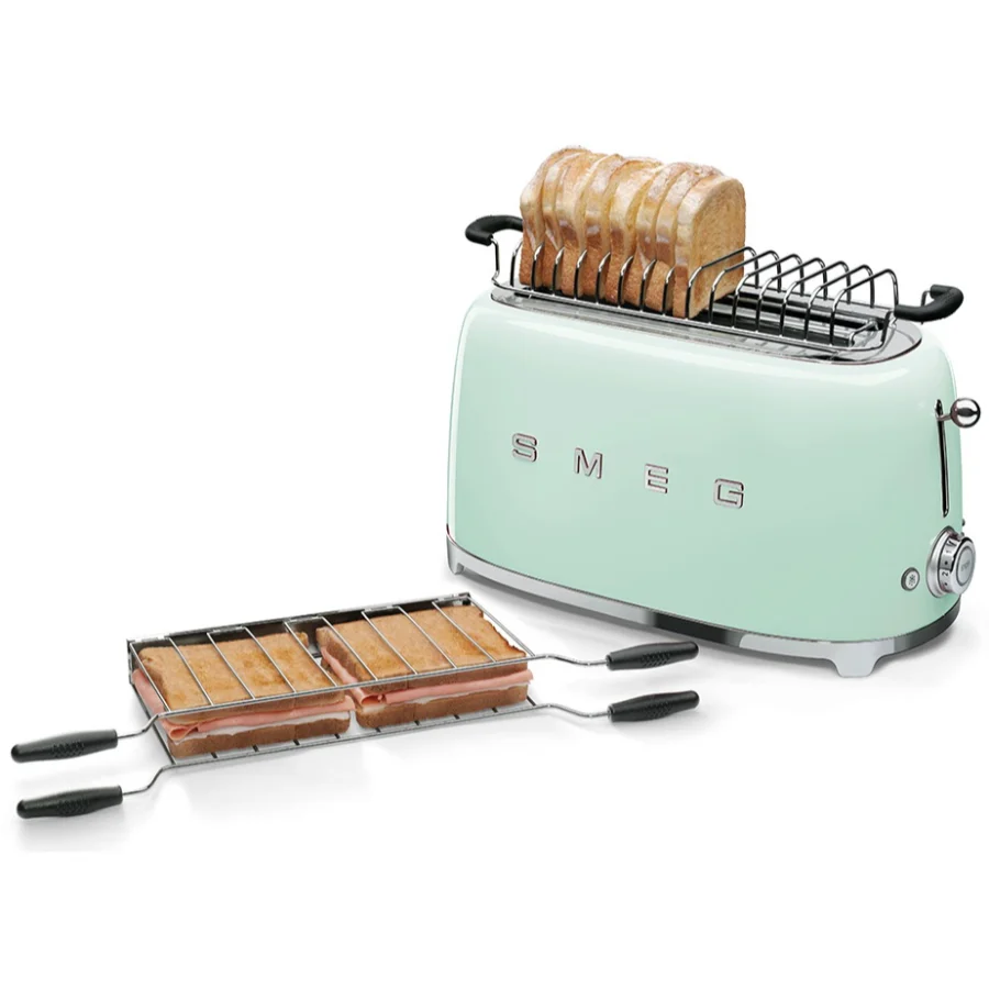 Tostadora Eléctrica Retro Smeg Verde Pastel 4 rebanadas