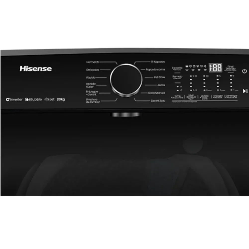 HISENSE MACHINE LAVER 20KG TOP LOAD IJET- INVERTER - WT5I2023DB SOCIAM Boutique