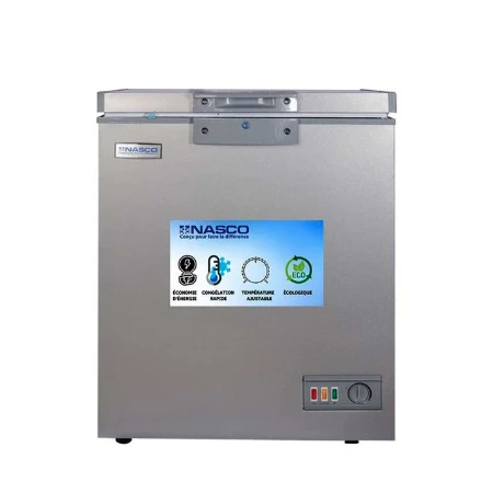 NASCO CONGELATEUR HORIZONTAL - 150L- 1 Panier L'Interieur - Gris - NAS-200FL SOCIAM Boutique