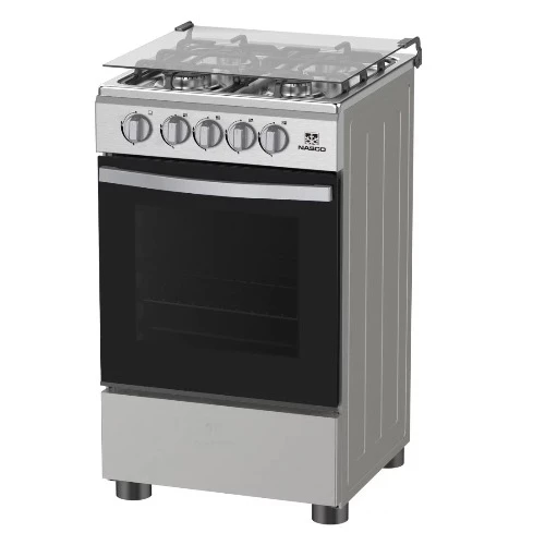 NASCO GAZINIERE 4 FEUX 50x55 SILVER VITRÉ - NASGC-SNIPER50TS SOCIAM Boutique