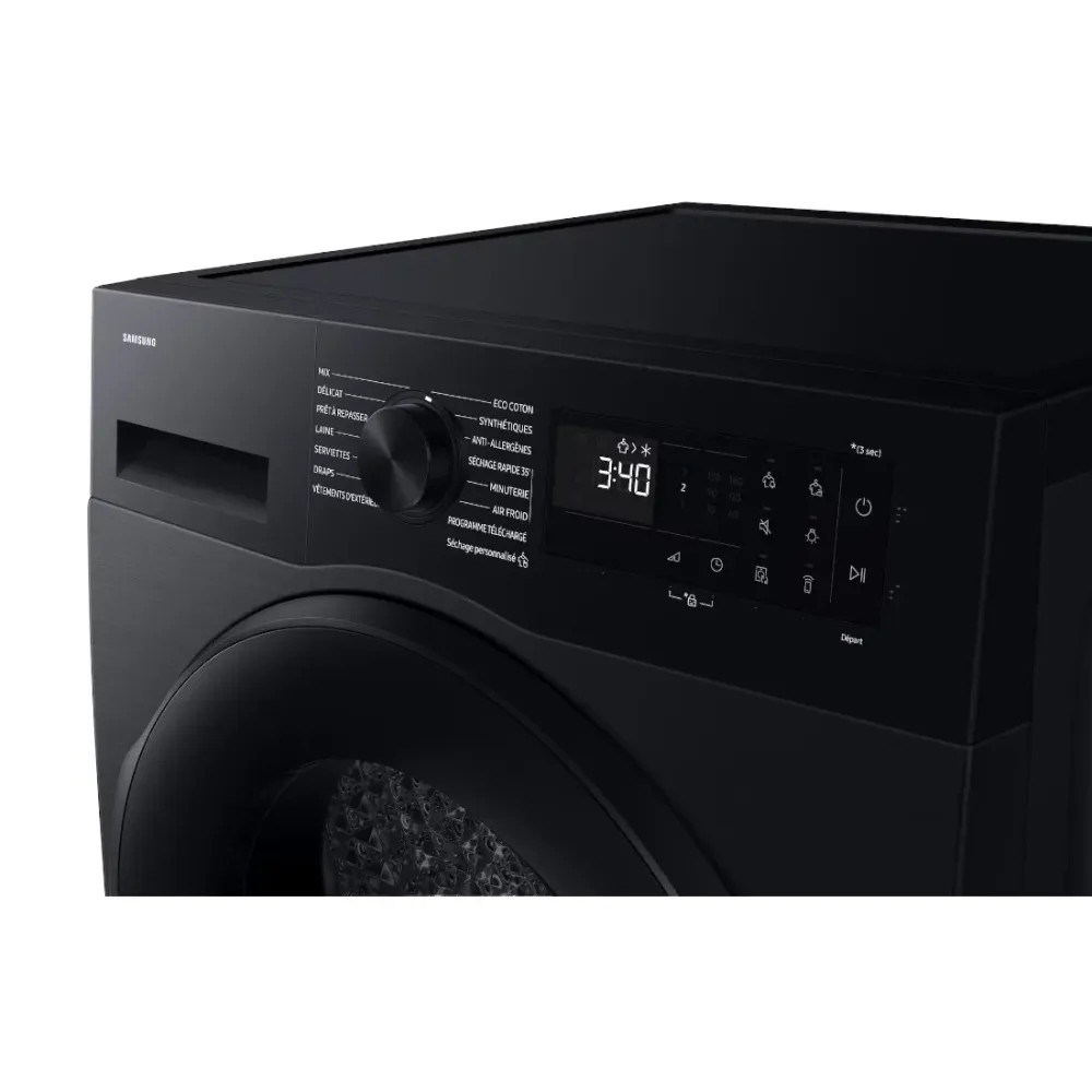 SAMSUNG SECHE LINGE 9KG NOIR - POMPE CHALEUR - DV90DG52A0ABEF SOCIAM Boutique