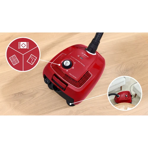 Série 4, Aspirateur avec sac, Rouge BOSCH BGB38RD2