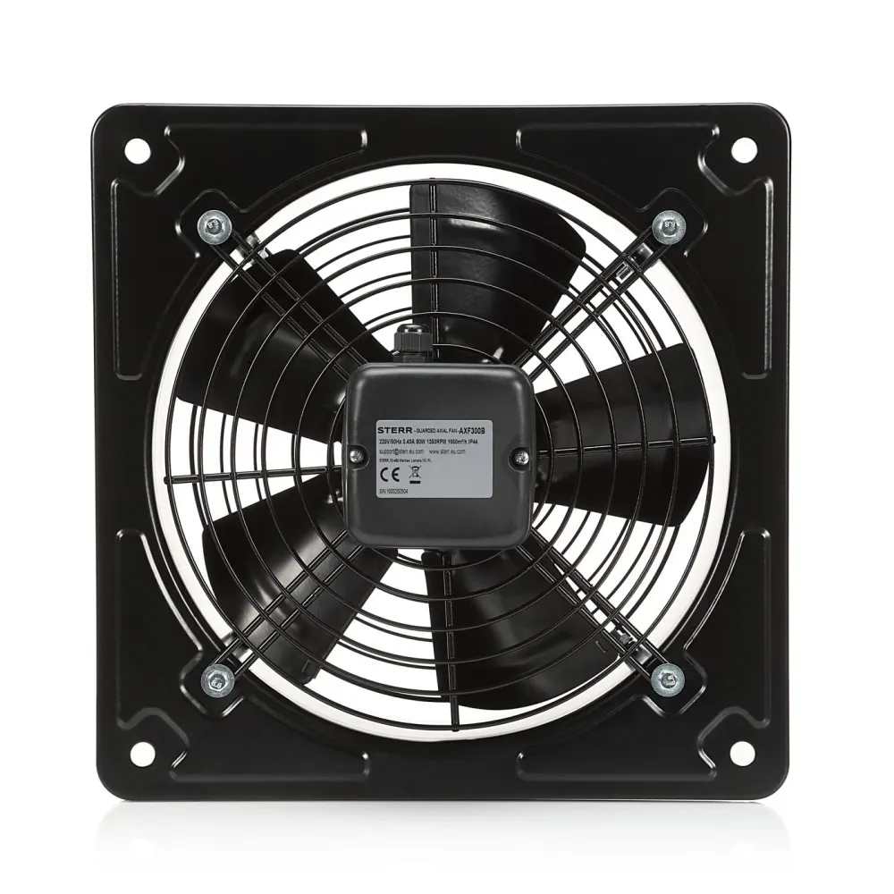 STERR AXF400BG - 400 mm Extracteur Axial, avec grille, 3700 m³/h, 180 W