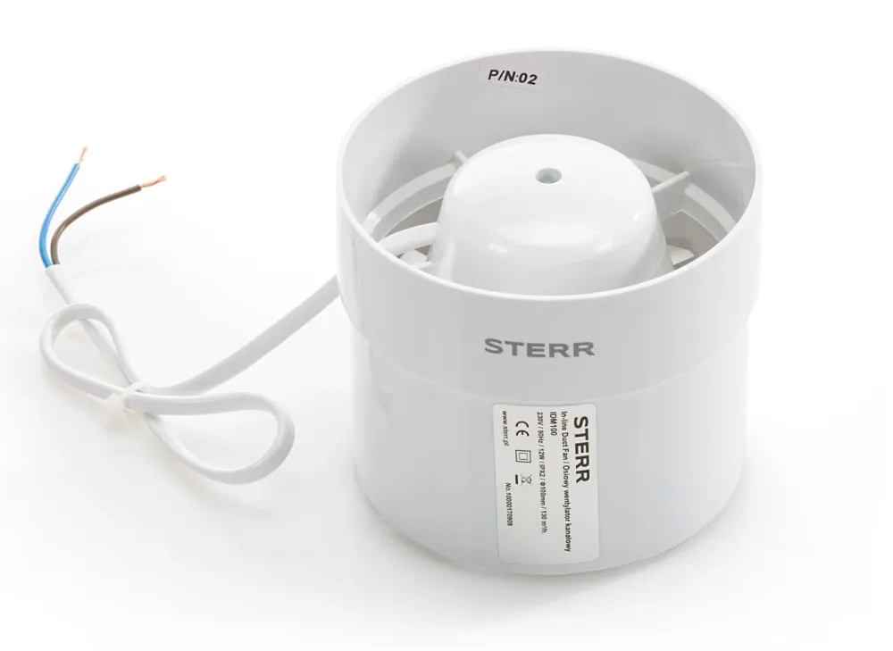 STERR IDM100 - 100 mm Extracteur de Conduit, 130 m³/h, 12 W