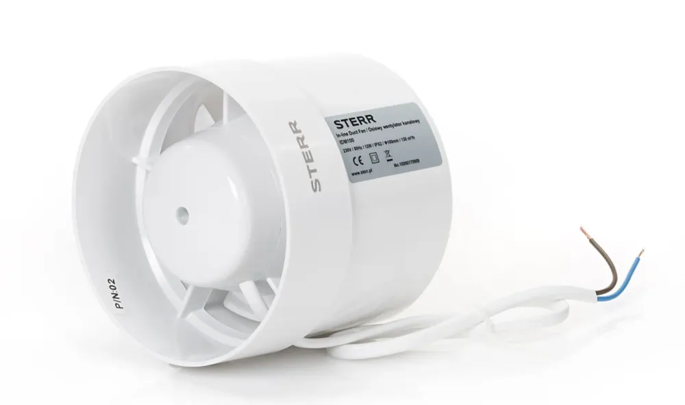 STERR IDM100 - 100 mm Extracteur de Conduit, 130 m³/h, 12 W