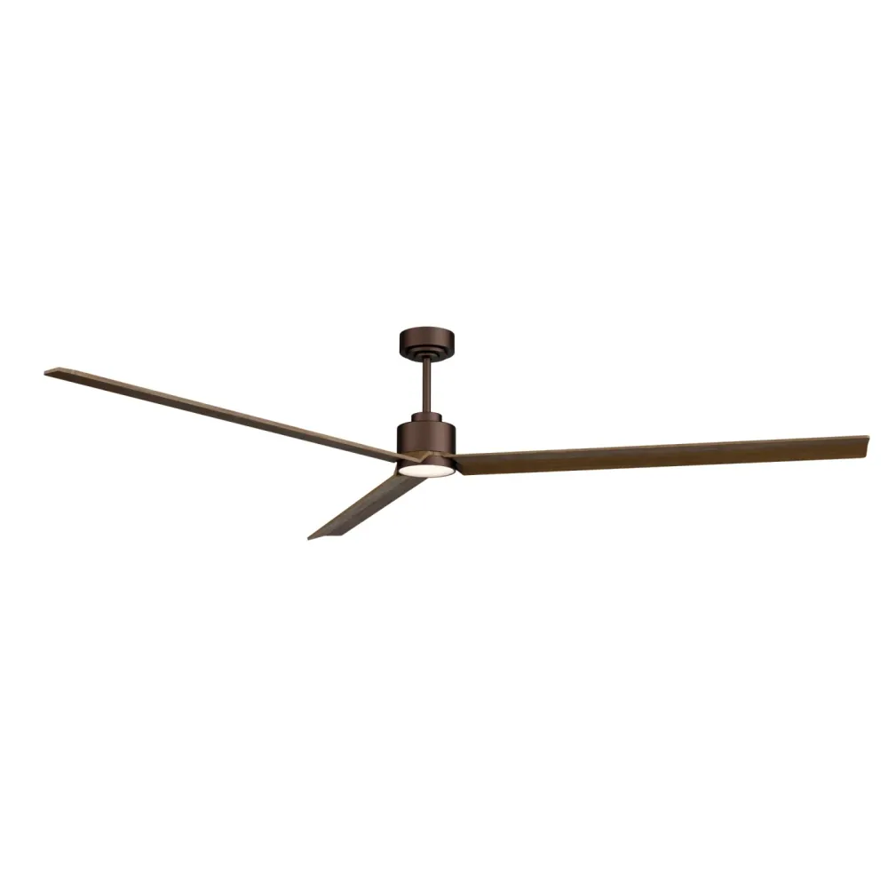 Ventilador de techo con luz Sulion Anne XXL LED marrón oxidado CCT Ø220cm 16W 2212975