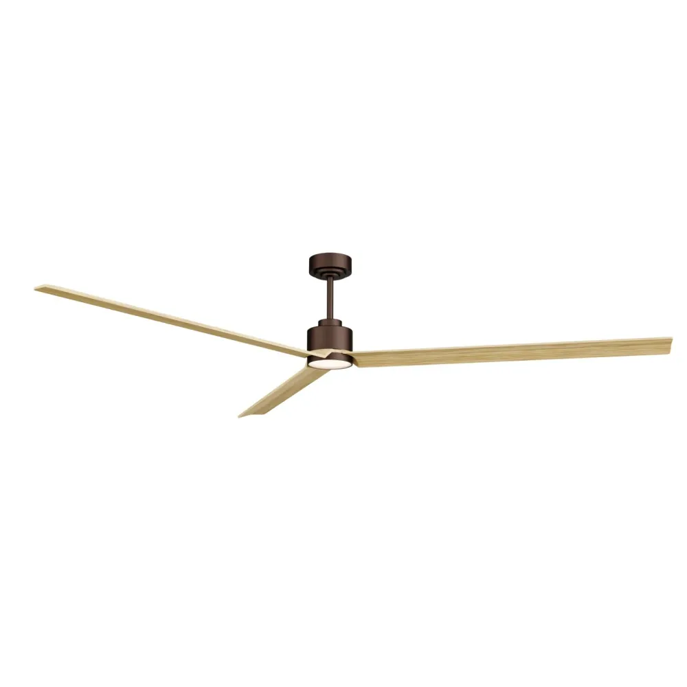 Ventilador de techo con luz Sulion Anne XXL LED marrón oxidado CCT Ø220cm 16W 2212722