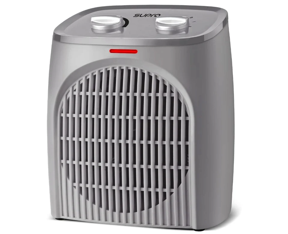 SUPRA – Radiateur soufflant 2000 W gris avec thermostat mécanique – Protection IP21