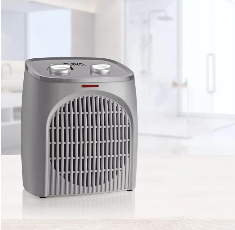 SUPRA – Radiateur soufflant 2000 W gris avec thermostat mécanique – Protection IP21