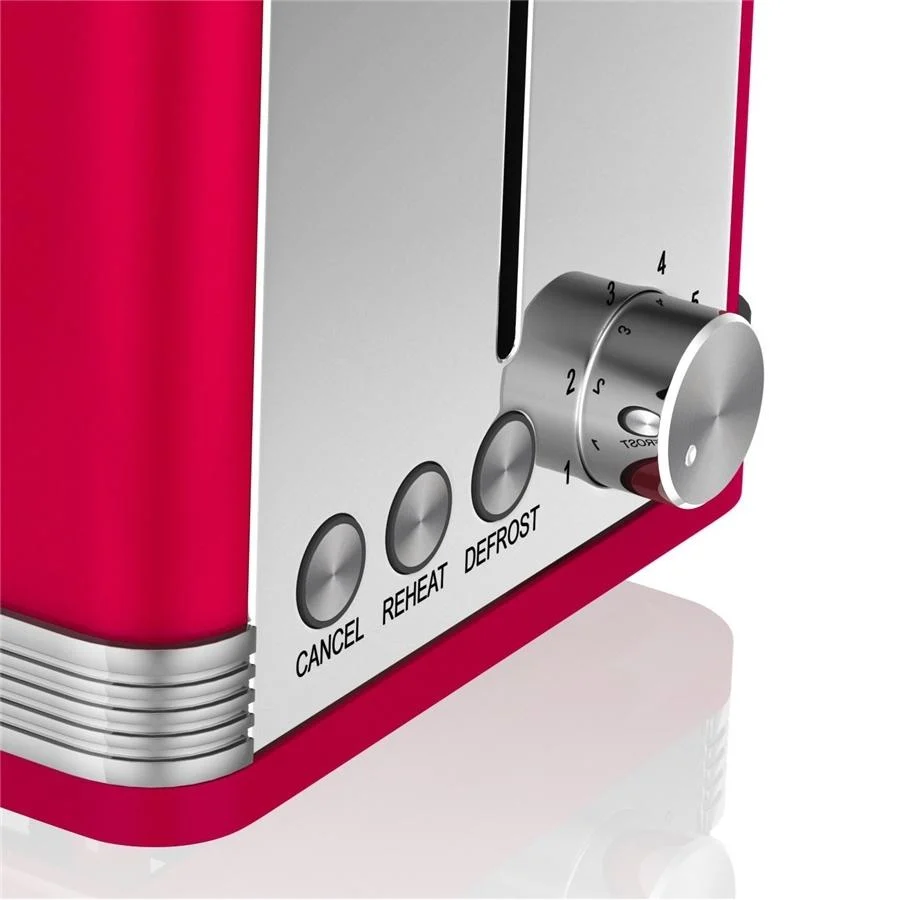 Swan Grille-Pain 2 Tranches Rétro Rouge