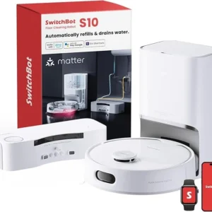 SwitchBot S10 – Robot Aspirateur et Laveur Intelligent avec Station Automatique (Boite ouverte)