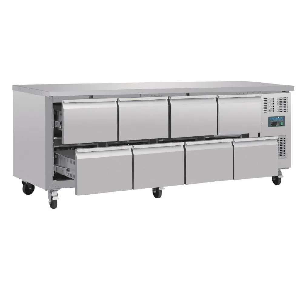 Table Réfrigérée Gn 1/1 Ventilée 8 Tiroirs Polar Série U