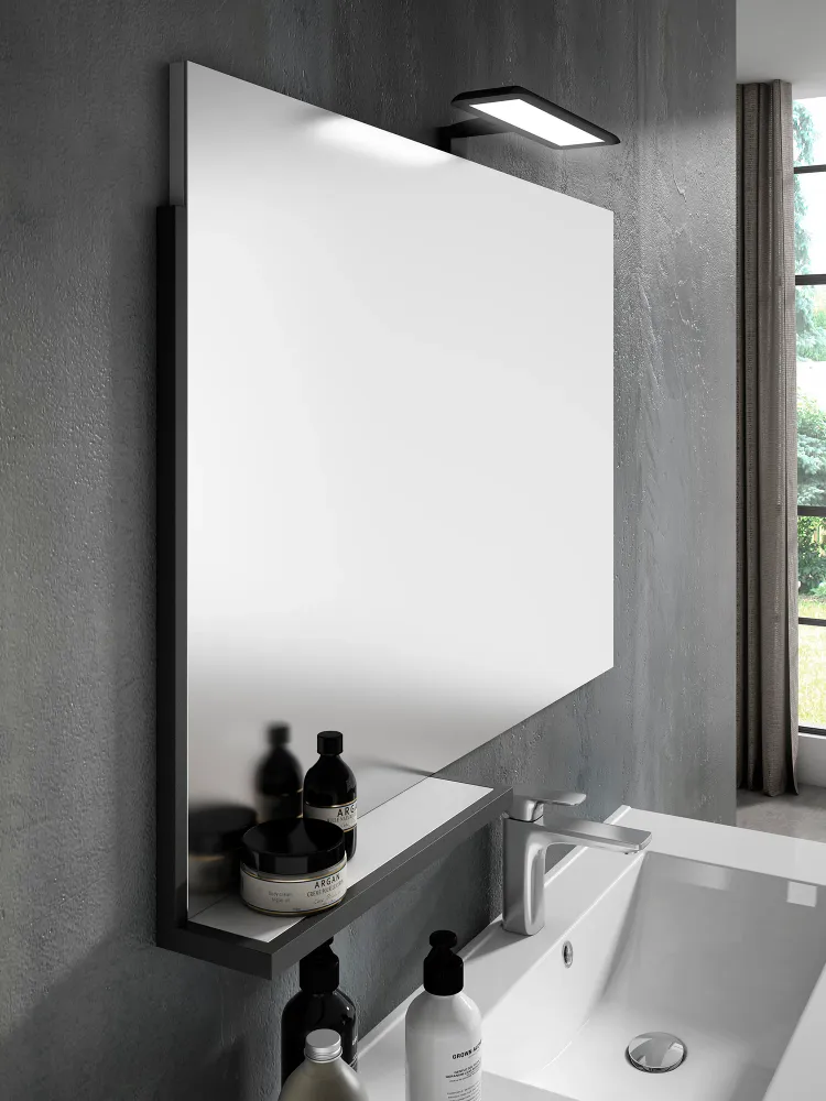 Étagère pour miroir mural Lyric - Chêne blanc