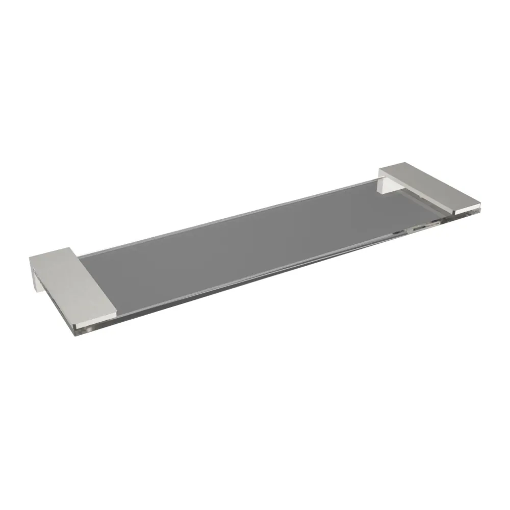 Étagère en verre frêne - Nickel brossé
