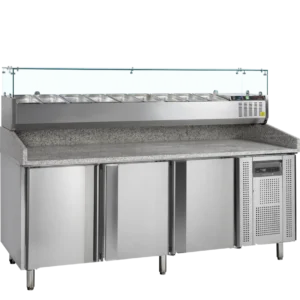 Table à pizza avec module pour garniture Tefcold