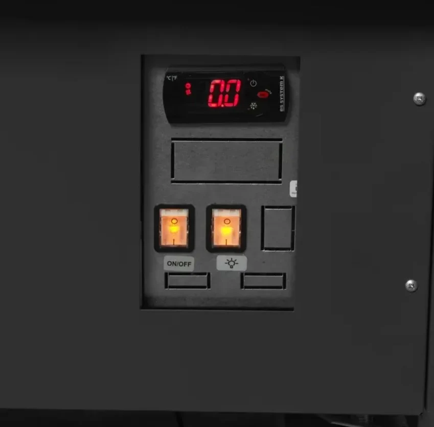 Tefcold comptoir réfrigéré de service SOCA90EXTB élément d’angle 90° 1120 mm, LED, noir
