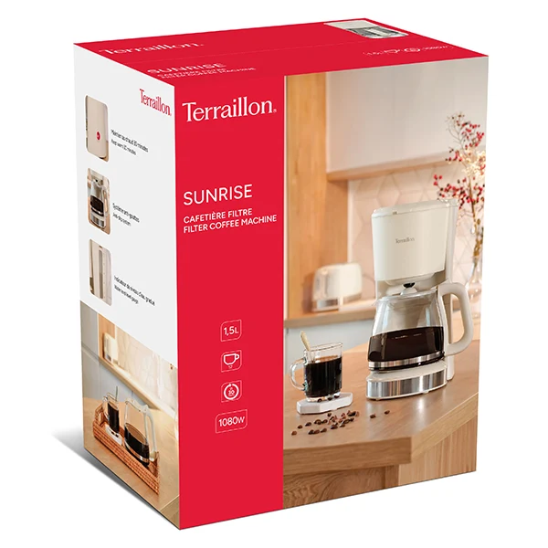 Cafetière à filtre Sunrise 1,5 L 1080W Terraillon