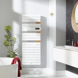 Thermor Sèche-serviettes Allure 3 mat à gauche avec soufflerie 1500W blanc satin 483242