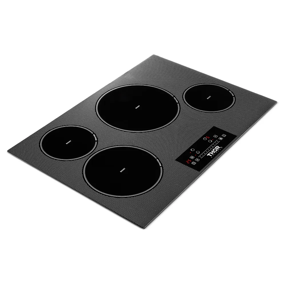 Table de cuisson à induction de 30 pouces en noir avec 4 éléments TIH30 Thor Kitchen