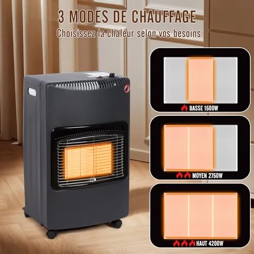 Chauffage au Gaz 4200 Watts Todeco