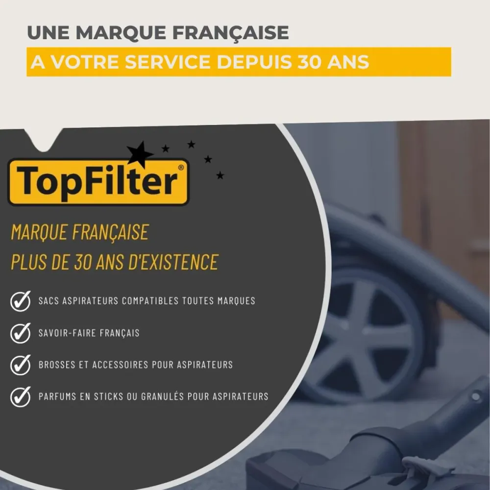 Sachets de granulés de parfum pour aspirateur à la vanille TopFilter Top Filter