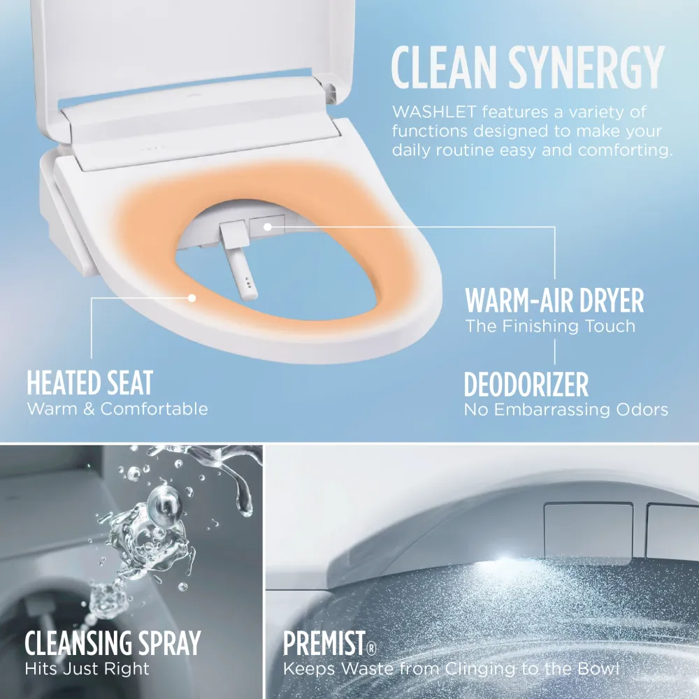 Abattant de Toilette bidet électronique washlet s5 avec chauffe-eau instantané TOTO