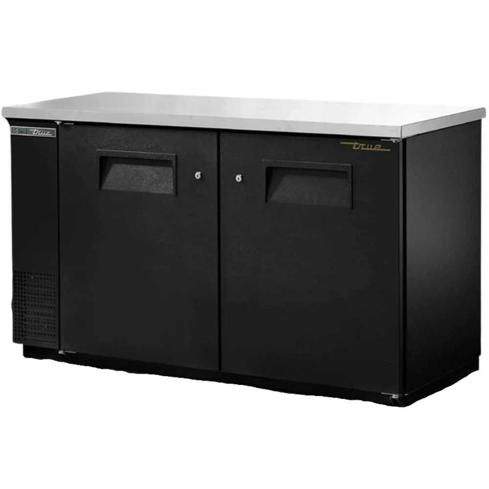 REFRIGERADOR TRUE TBB-24-60-HC | Refrigerador CONTRABARRA 2 Solida | 7 Pies Cúbicos | Vinil Negro | Cremerí Comercios Carn...