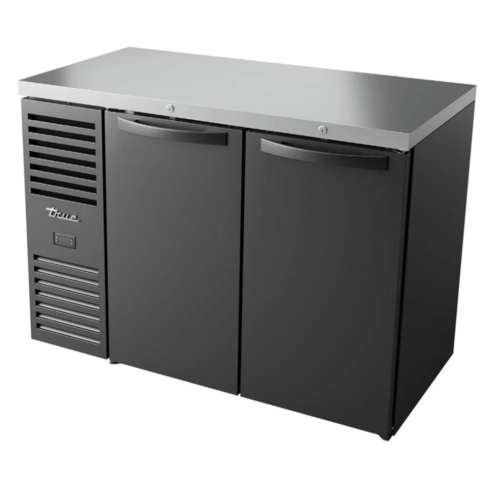 REFRIGERADOR TRUE TBR48-RISZ1-L-B-SS-1 | Refrigerador CONTRABARRA 2 Solida | 10 Pies Cúbicos | Vinil Negro | Industrial Ca...