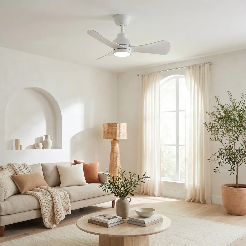 Truqueta Ventilateur de Plafond 83 cm – compact avec lumière LED