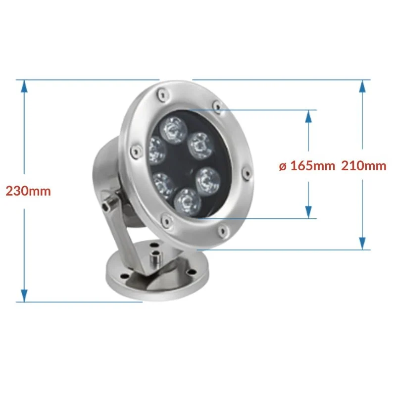 Spot Extérieur Orientable 24W IP68 DC24V Tsong