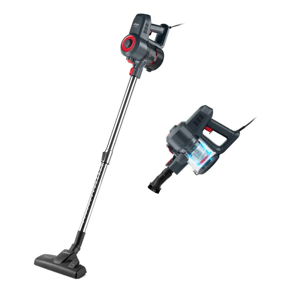 Aspirateur Balai Tropical 600W Filaire - Système Cyclonique Filtre HEPA UFESA