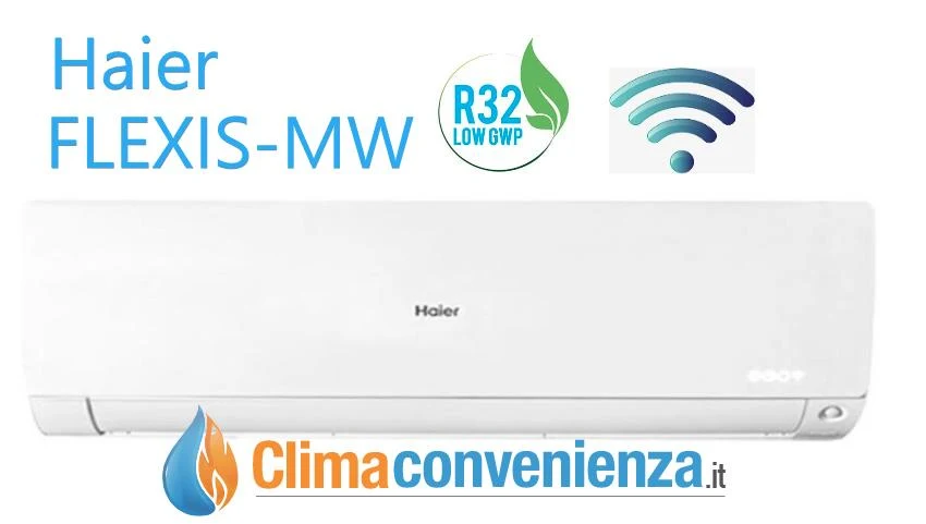Unité murale intérieure Haier Inverter Series Flexis White Mw 18000 Btu As50s2sf1fa-Mw R-32 Wi-Fi intégré Couleur Blanc