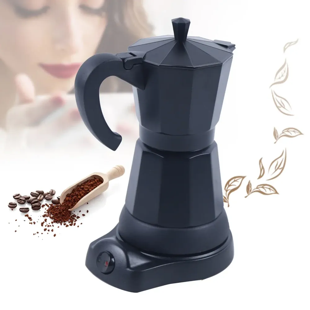 Cafetière Moka Électrique Bymaocar 300ml – 6 Tasses Rapide Ustensile de chef