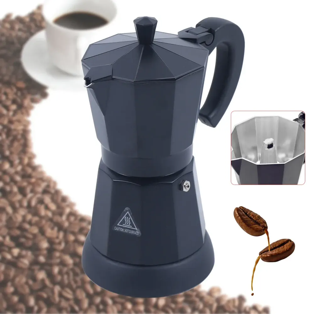 Cafetière Moka Électrique Bymaocar 300ml – 6 Tasses Rapide Ustensile de chef
