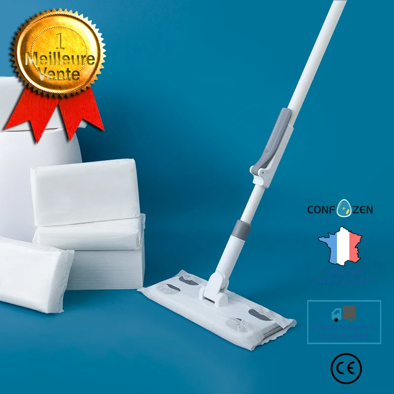 Vadrouille électrostatique dépoussiérage jetable aspirateur papier vadrouille sol ménage paresseux lavage des mains lingettes