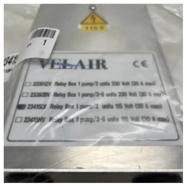 Velair Aircon Relais Box 1-Pump 2 Unités 115V-23415LV