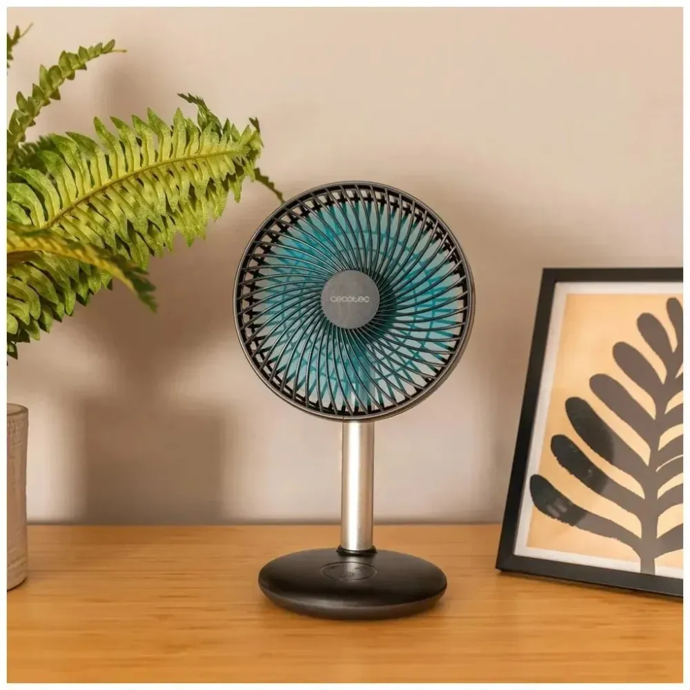 Ventilateur de bureau portable 4000mAh contrôle tactile 4 vitesses Cecotec