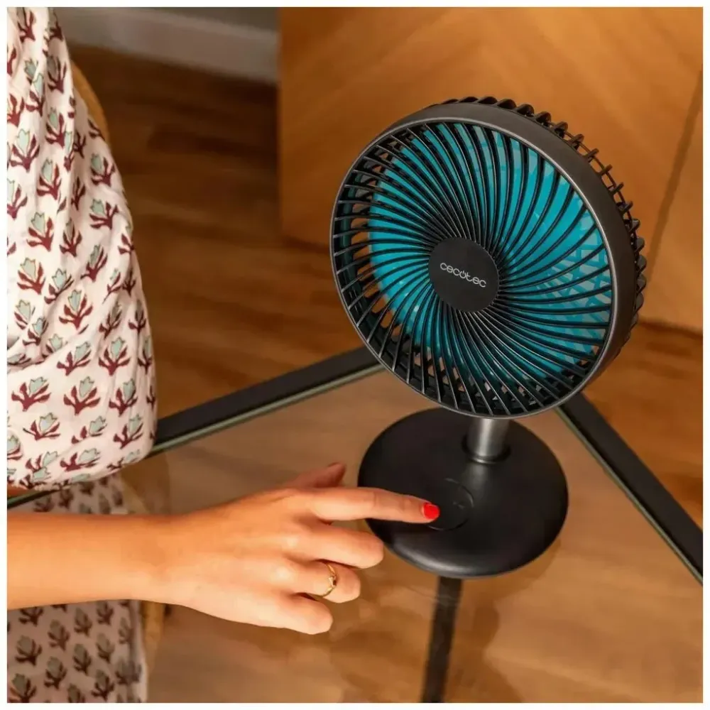 Ventilateur de bureau portable 4000mAh contrôle tactile 4 vitesses Cecotec