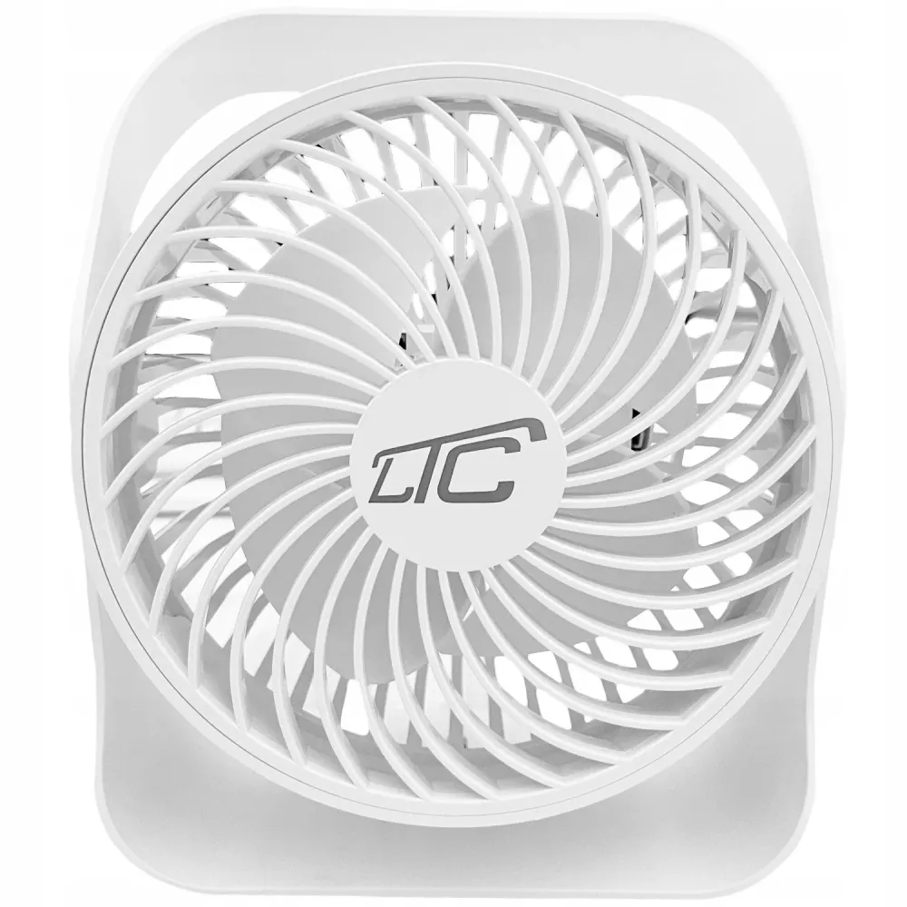 Ventilateur de bureau sans fil LTC, chargeur USB C, 4 niveaux de vitesse, batterie 2000 mAh, LXWB16