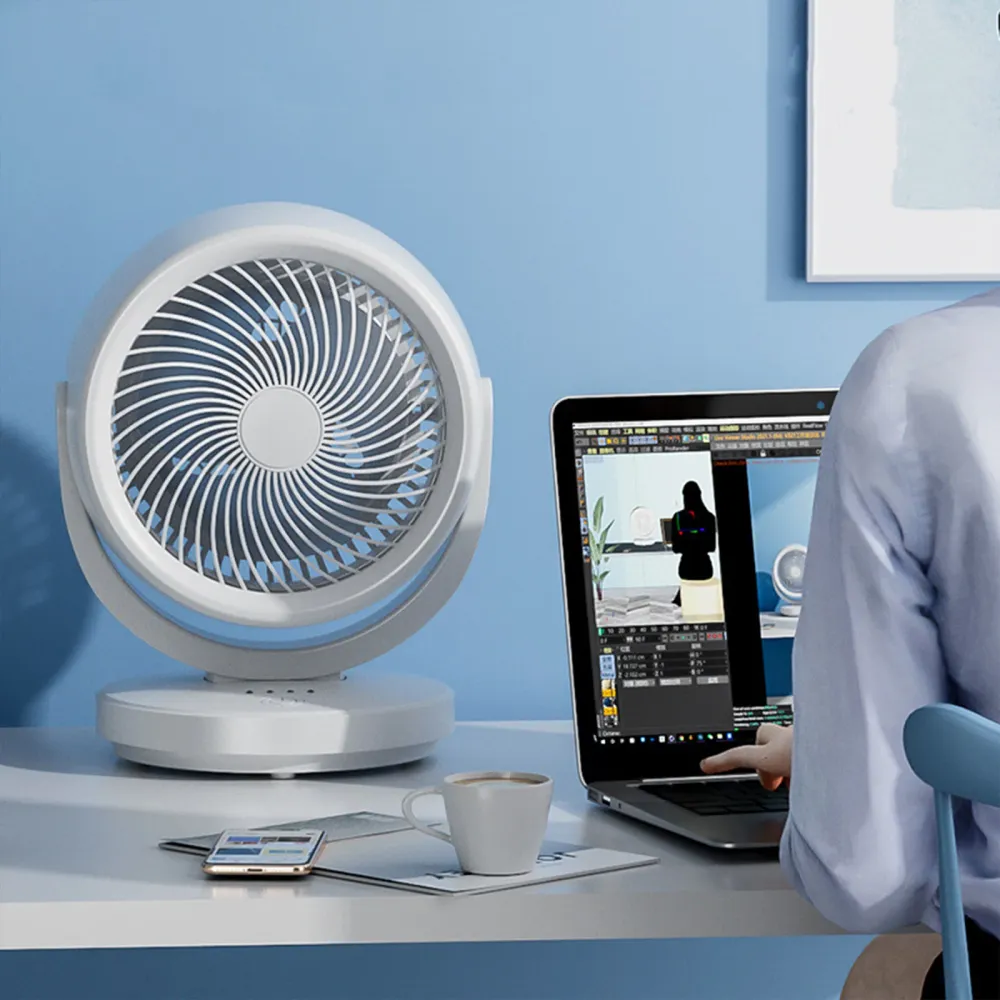 Ventilateur de circulation d'air USB charge bureau bureau ventilateur électrique petit ventilateur vent muet petit ventila...