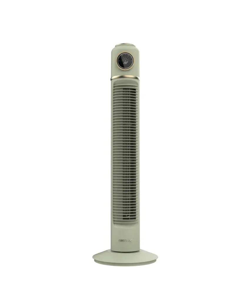 Ventilateur colonne 32 pouces avec télécommande et écran LED Cecotec Retro Smart Green