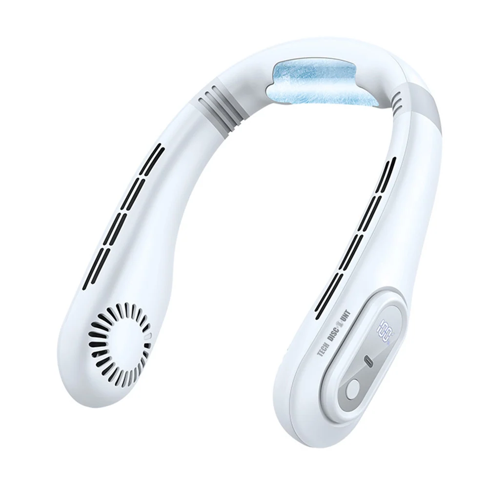 Ventilateur de cou 3000 mAh Affichage digital intelligent Très longue durée de vie de la batterie Mini ventilateur de cou