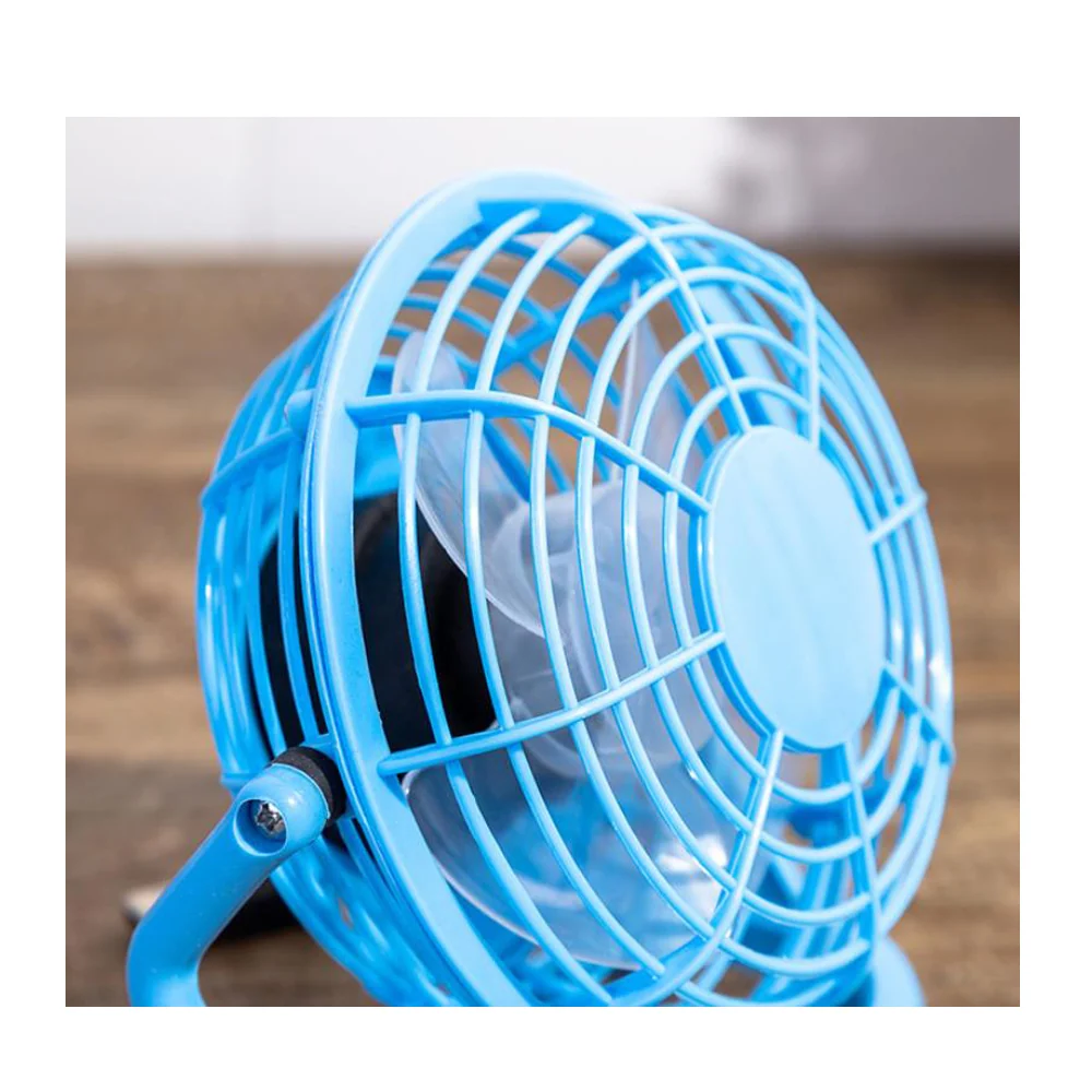 TD® Ventilateur électrique Mini en plastique 4 pouces Portable/pour ordinateur de bureau/Efficace Bleu /Multi fonctionnel...
