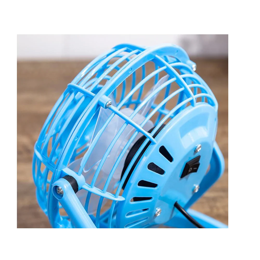 TD® Ventilateur électrique Mini en plastique 4 pouces Portable/pour ordinateur de bureau/Efficace Bleu /Multi fonctionnel...