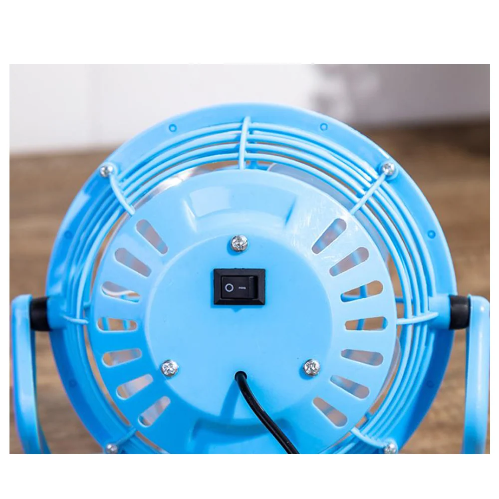 TD® Ventilateur électrique Mini en plastique 4 pouces Portable/pour ordinateur de bureau/Efficace Bleu /Multi fonctionnel...