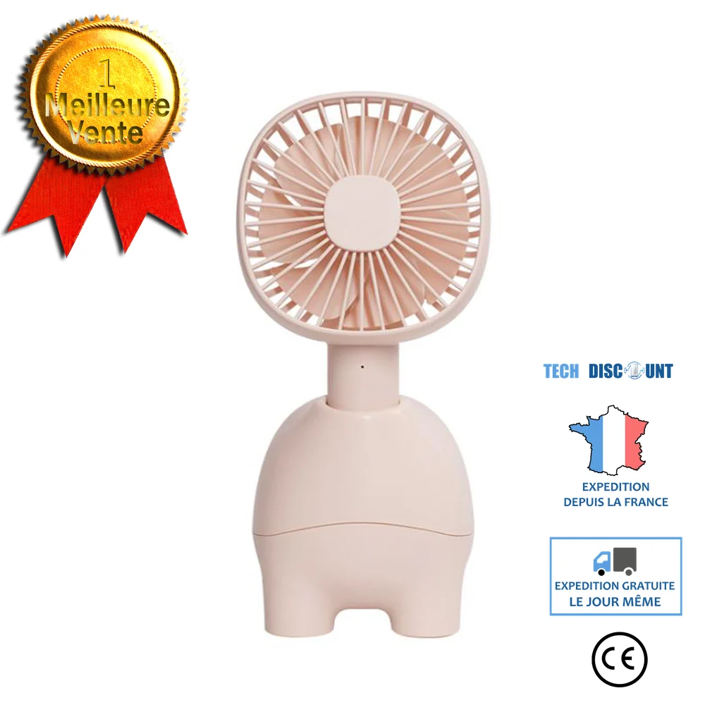 TD® ventilateur main oscillant silencieux portable de bureau poche rechargeable pour chambre leger portatif sur batterie a...