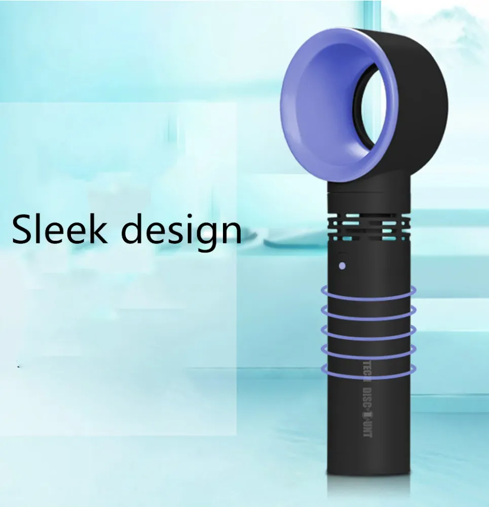 TD® Ventilateur mini charge portable USB autonomie 6 h conception métal chargement USB poignée confortable pour érer taill...
